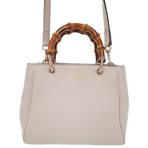 GUCCI Bamboo Shopper 2way Leather Bag
